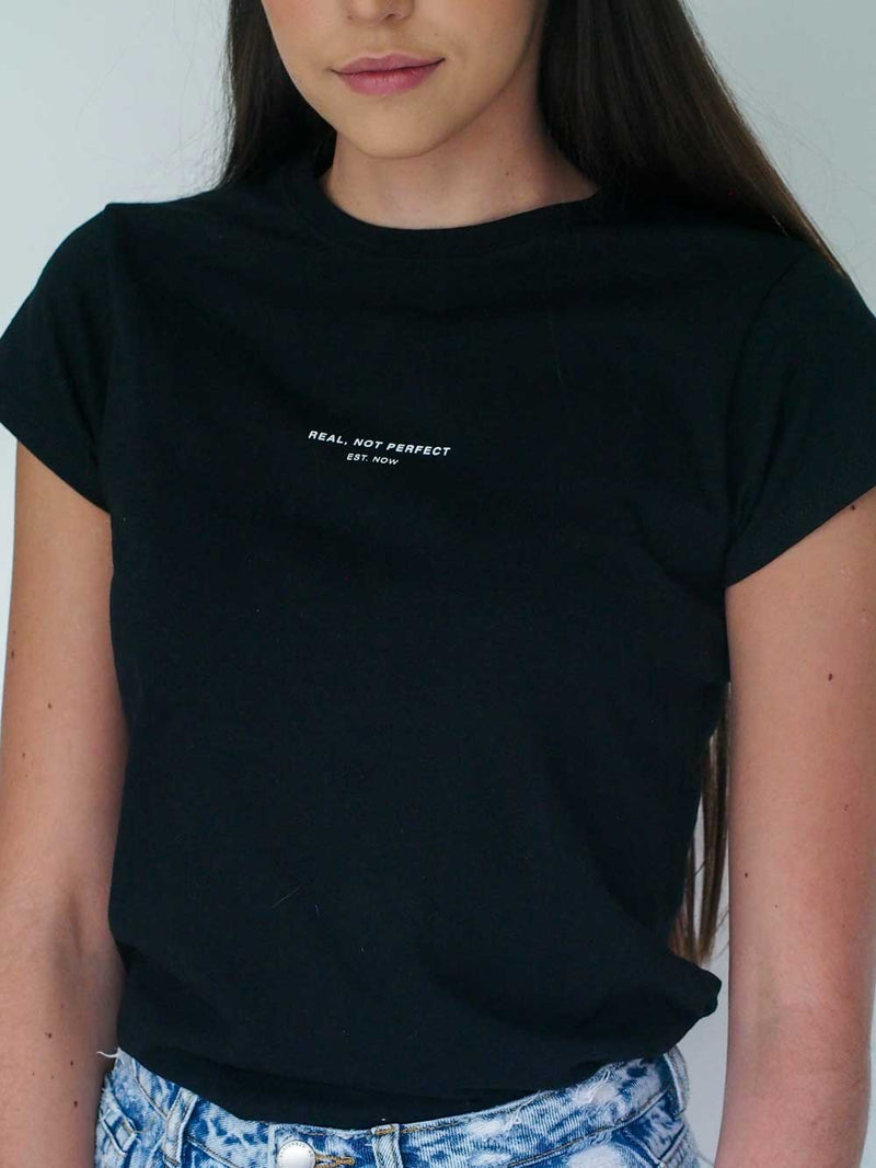 Playera para mujer - Real, not perfect