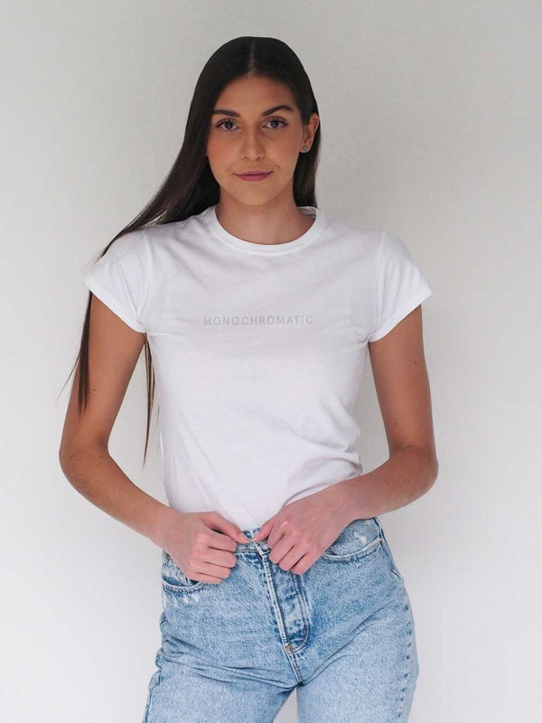 Playera para Mujer - Monochromatic blanca